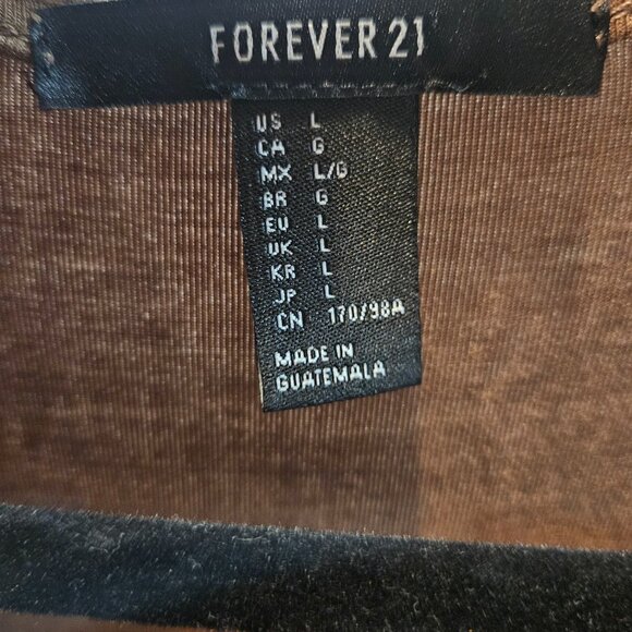 Forever 21 Brown Wrap Front Fit & Flare Dress – Size Large - Picture 4 of 4